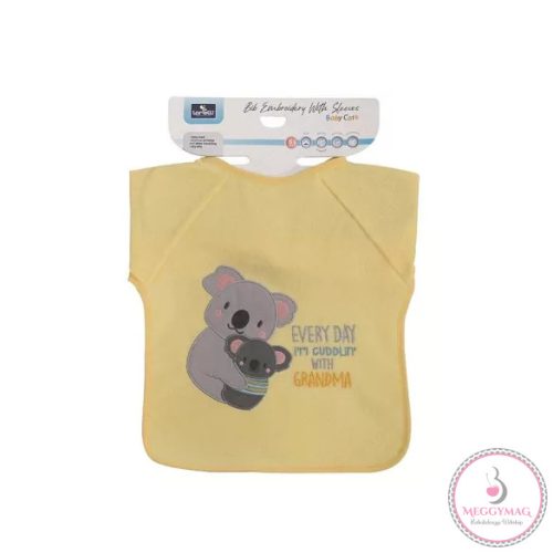 Baby Care hímzett hosszú ujjú előke - Unisex