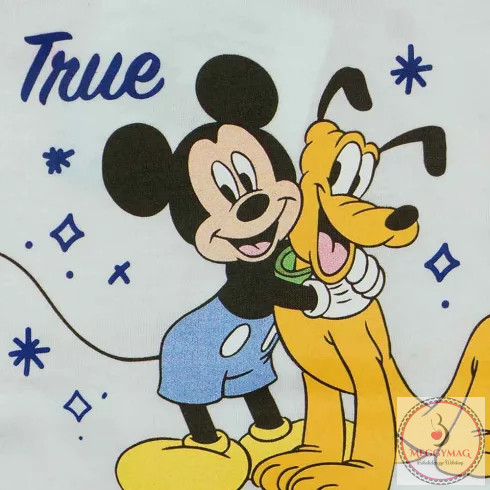 Rövid ujjú baba napozó Mickey egér mintával, 74-es