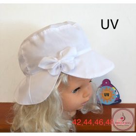 Minimanó nyári kalap (42,44, 46,48,50)  Fehér masnis 
