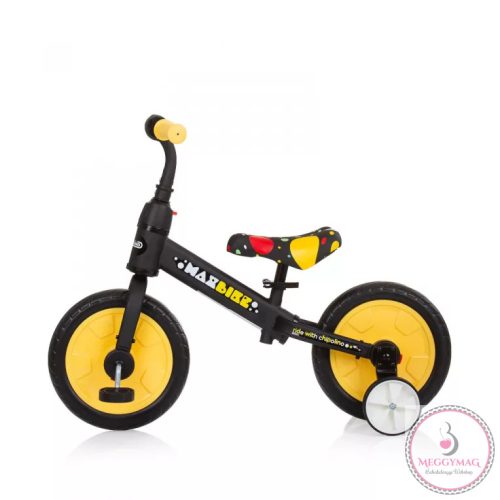Chipolino Max Bike bicikli segédkerékkel - Yellow