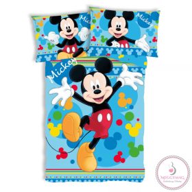   Disney Mickey Joyful gyerek, ovis ágyneműhuzat 100×135 cm, 40×60 cm