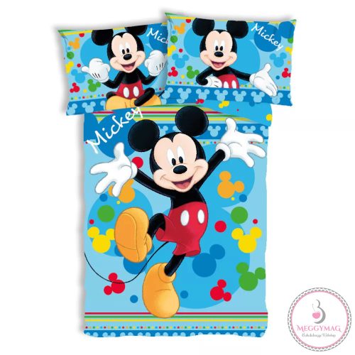 Disney Mickey Joyful gyerek, ovis ágyneműhuzat 100×135 cm, 40×60 cm