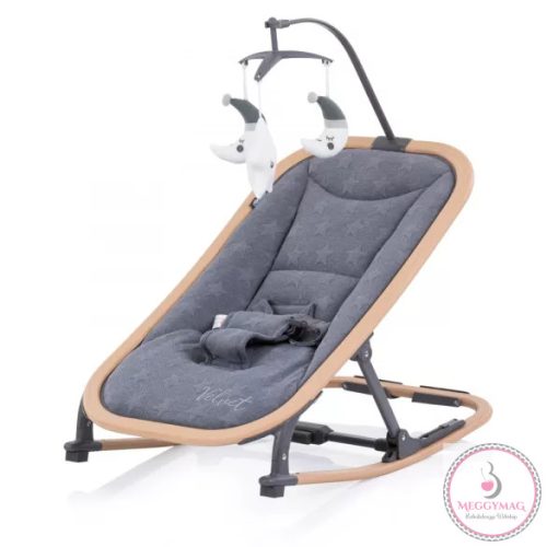 Chipolino Velvet pihenőszék - graphite+wood KÉSZLETEN A BOLTBAN! 