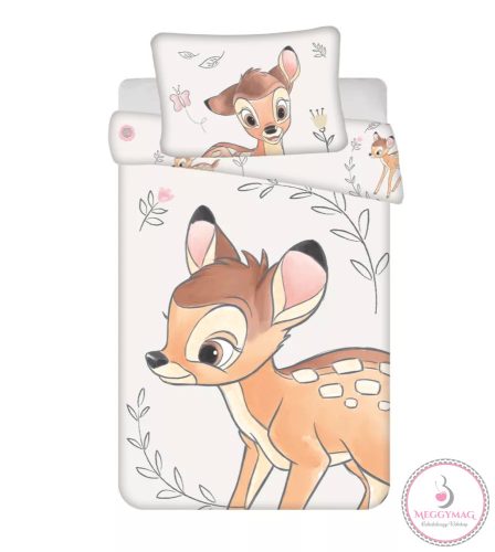 Disney Bambi Beige gyerek ágyneműhuzat 100×135cm, 40×60 cm