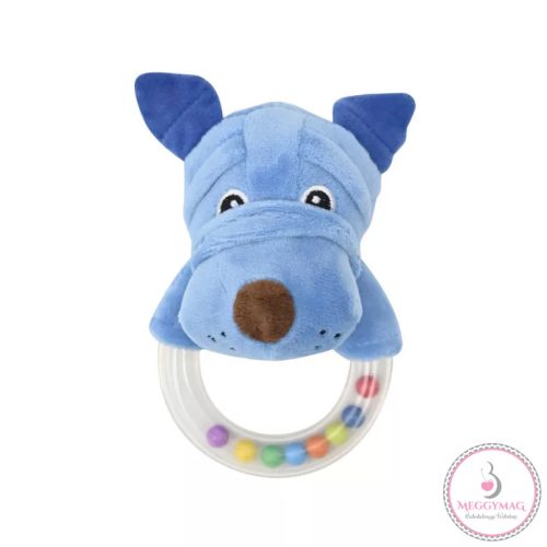 Lorelli Toys Plüss csörgő karika - Kék kutya