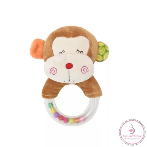 Lorelli Toys Plüss csörgő karika - Majom