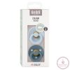BIBS Colour 2-es szett - szimmetrikus cumifej (Pasztellkék/Páva), 6-36 hó