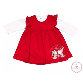 2 részes alkalmi baba ruha szett Manós mintával, 86-os