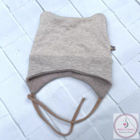   Symbyo Téli bélelt babasapka (huncutsapka), Bézs, 44-46 cm