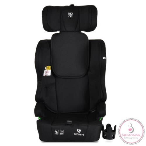 Moni SECURITY isofixes autósülés ajándék 2plüss+párna 76-150cm FEKETE 
