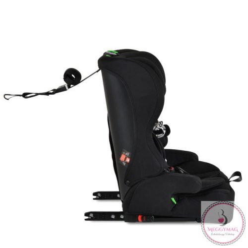 Moni SECURITY isofixes autósülés ajándék 2plüss+párna 76-150cm FEKETE 