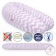 Scamp szoptatós párna univerzális pamut ZigZag Pink White SZPE233