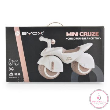 MINI CRUZE futóbicikli, ráülős járgány, kismotor, zenélő, óriás kerekekkel FEHÉR, KÉSZLETEN A BOLTBAN!