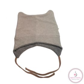   Symbyo Téli bélelt babasapka (huncutsapka), Bézs - Szürke, 46-48 cm