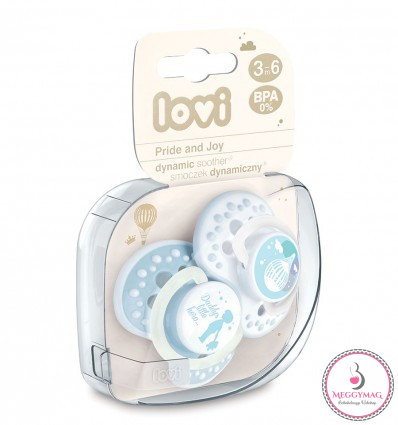 Lovi dinamikus nyugtató cumi Pride&joy 3-6 hó, 2 db - fiúknak UTOLSÓ DARAB! 