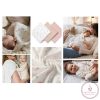 BabyOno textilpelenka színes 3db gyűrt muszlin puderrózsaszín 828/01