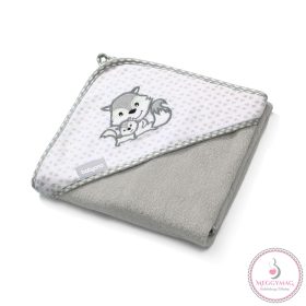   BabyOno fürdőlepedő kapucnis bambusz 100x100cm szürke róka 346/03