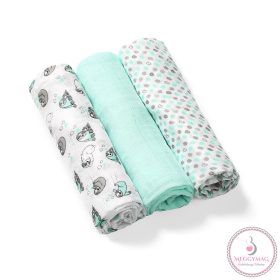   BabyOno textilpelenka színes 3db bambusz halványzöld 397/04