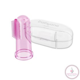   BabyOno fogkefe és ínymasszírozó - babáknak rózsaszín 723/03