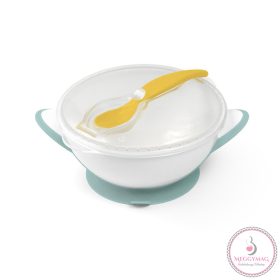   BabyOno tányér - tapadó aljú, fedeles, kanállal zöld 1063/04