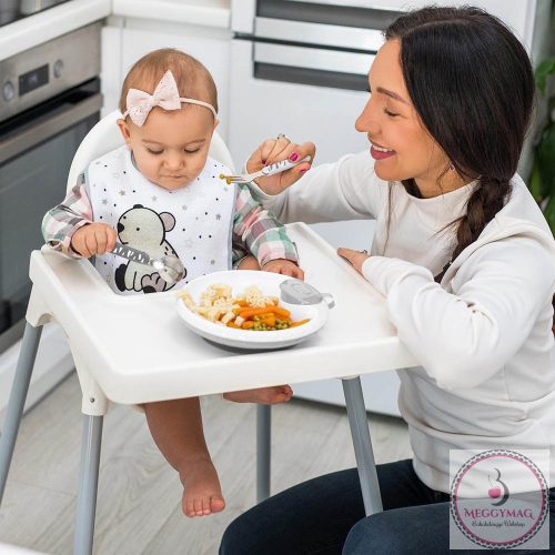 BabyOno evőeszköz-készlet rozsdamentes acél szürke csíkos 1065/01