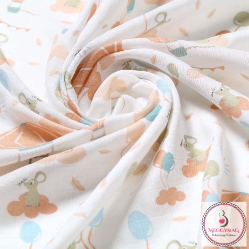 BabyOno textilpelenka színes 3db bambusz világosszürke 397/09