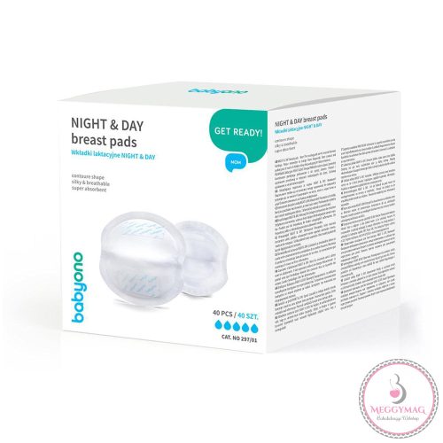 BabyOno melltartóbetét eldobható éjszakai és nappali 40db 297/01