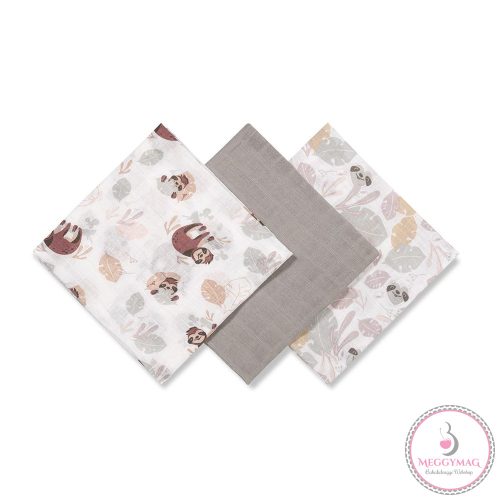 BabyOno textilpelenka színes 3db szürke 348/10