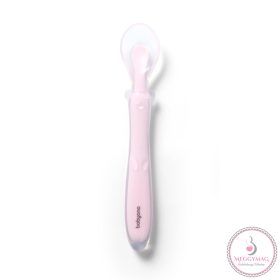BabyOno etetőkanál szilikon flexibilis rózsaszín 785/03