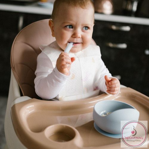 BabyOno tálka szilikon tapadó aljú kék 1481/01