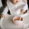 BabyOno tálka szilikon tapadó aljú rózsaszín 1481/02