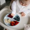 BabyOno tányér szilikon tapadó aljú háromrekeszes kék 1482/01