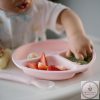 BabyOno tányér szilikon tapadó aljú háromrekeszes rózsaszín 1482/02