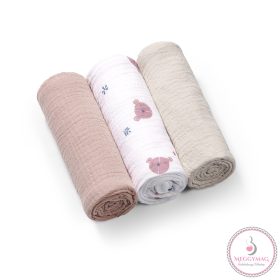   BabyOno textilpelenka színes 3db gyűrt muszlin szürke 828/03
