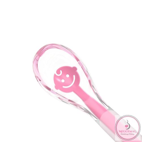 BabyOno etetőkanál Babamosoly puha szilikon rózsaszín 1460/02