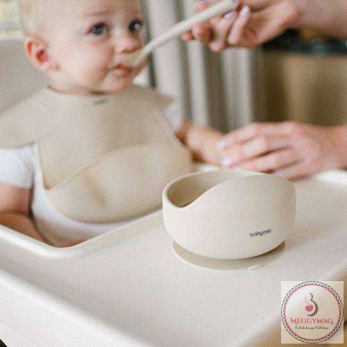 BabyOno tálka szilikon tapadó aljú bézs 1481/04