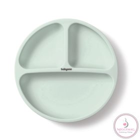   BabyOno tányér szilikon tapadó aljú háromrekeszes menta 1482/03