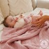 BabyOno babatakaró organikus pamut kötött 75x100cm rózsaszín 1647/01