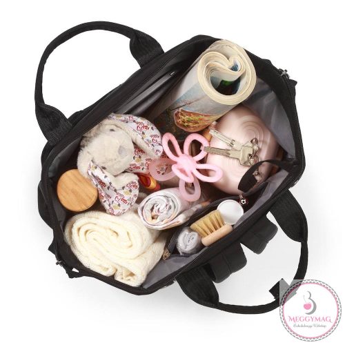 BabyOno pelenkázó táska MODERN STYLE hátizsák 27x40x19cm fekete 1649/01