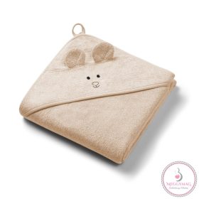   BabyOno fürdőlepedő kapucnis bambusz 100x100cm egérfülekkel sötét bézs 1553/06