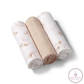 BabyOno textilpelenka színes 3db bambusz bézs 397/13