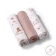 BabyOno textilpelenka színes 3db bambusz barna 397/15