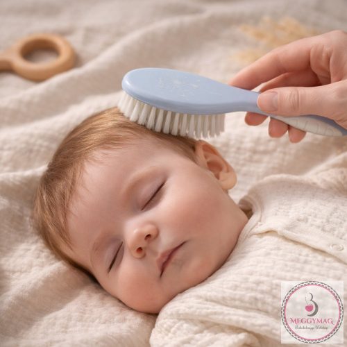 BabyOno fésű-kefe puha sörtékkel kék 570/05