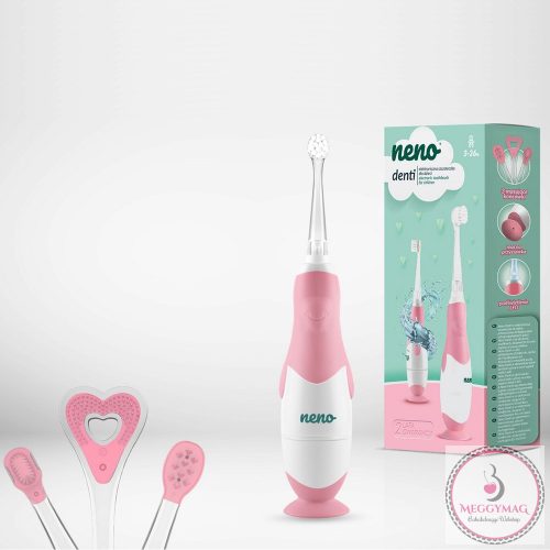 Neno fogkefe elektromos Denti rózsaszín 3 hó - 3 év