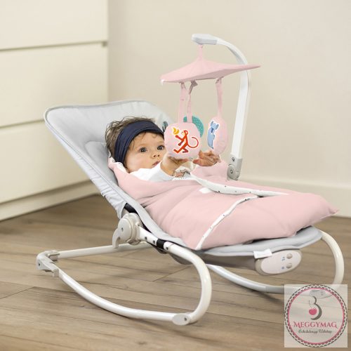 Kinderkraft pihenőszék Felio rezgő zenélő Peony rose