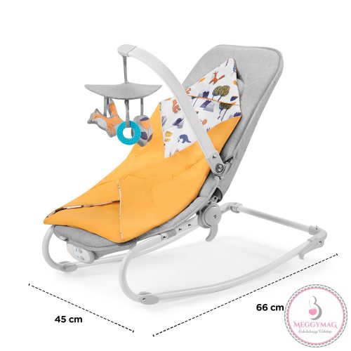 Kinderkraft pihenőszék Felio rezgő zenélő erdő sárga