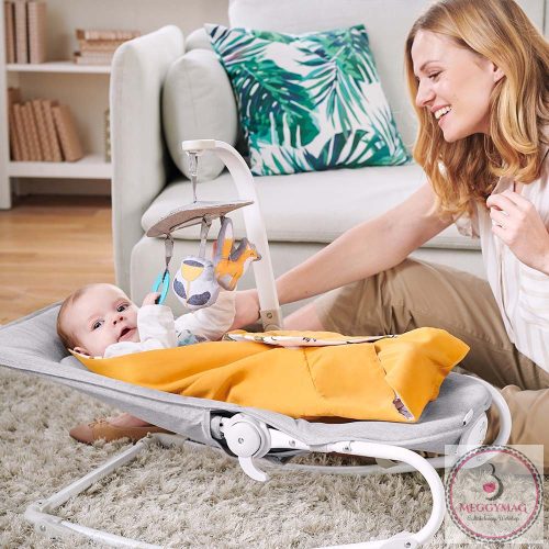 Kinderkraft pihenőszék Felio rezgő zenélő erdő sárga