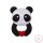 Akuku rágóka szilikon Panda