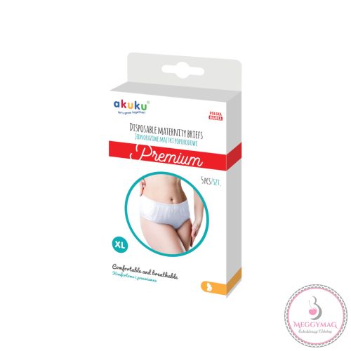 Akuku bugyi szülés utáni eldobható PREMIUM 5db XL