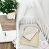 BB Cipzáros babatakaró , pólyatakaró 70×40 cm Bézs-fehér csillagos KÉSZLETEN A BOLTBAN!